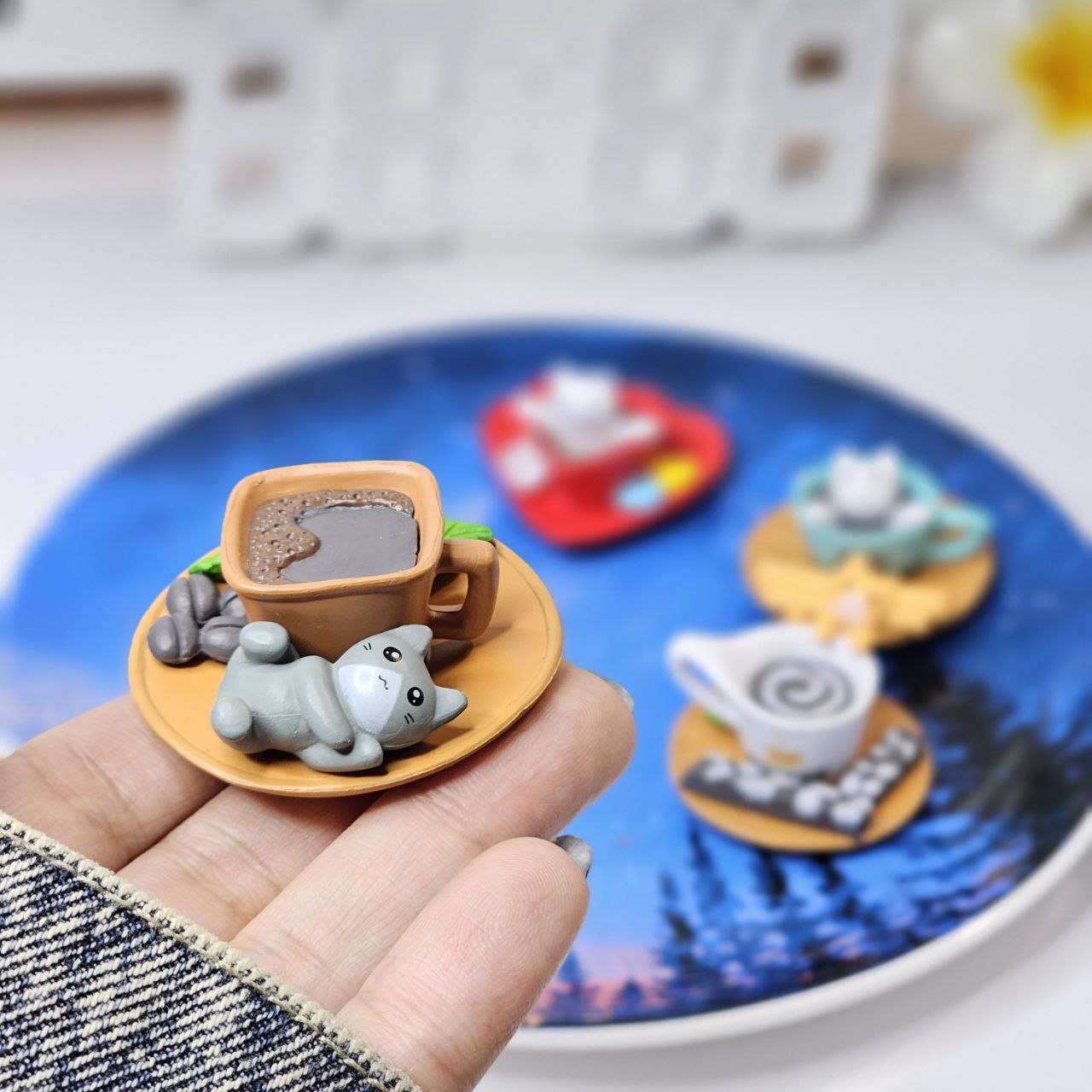 فیگور طرح گربه فنجانی