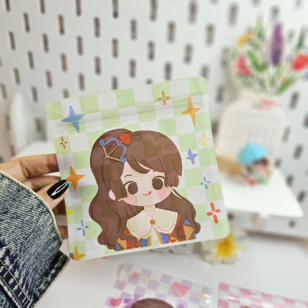 زیپ کیپ طرح دختر شطرنجی