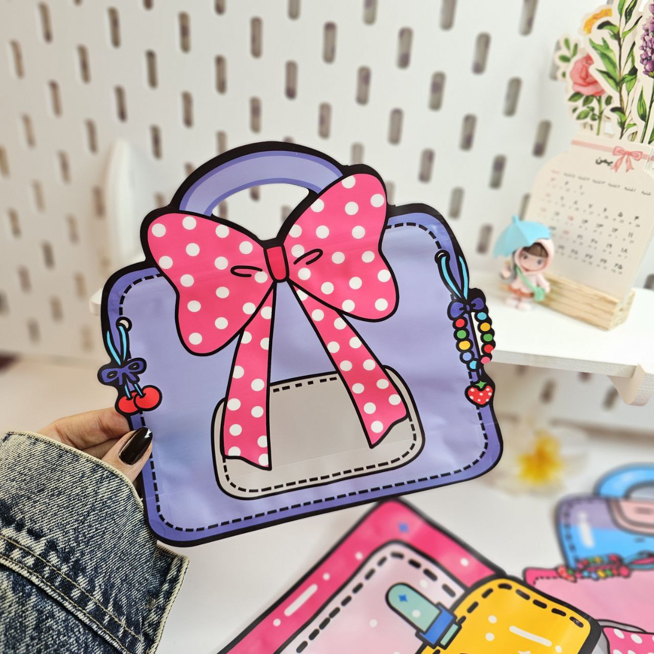 زیپ کیپ طرح پاپیون خالخالی