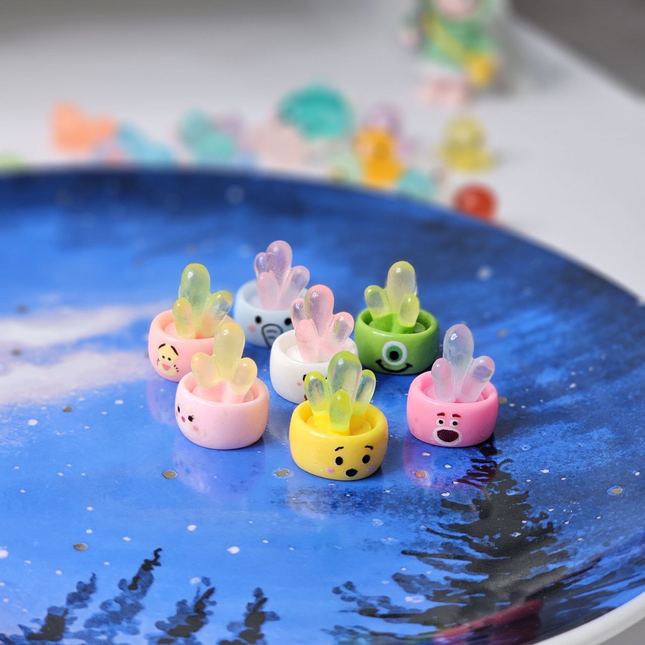 شب نما طرح کاکتوس رنگی